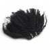 Clip In Human Hair Extensions Afro Kinky Curly 4B 4C Natural Color